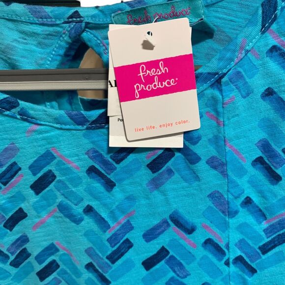 Fresh Produce Womens Maritime Marissa Mosaic Knee Length Dress 2X USA NWT Beach - Picture 3 of 6